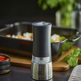 Peugeot Daman Electric Salt Mill, Iridescent Black, 7 Inch