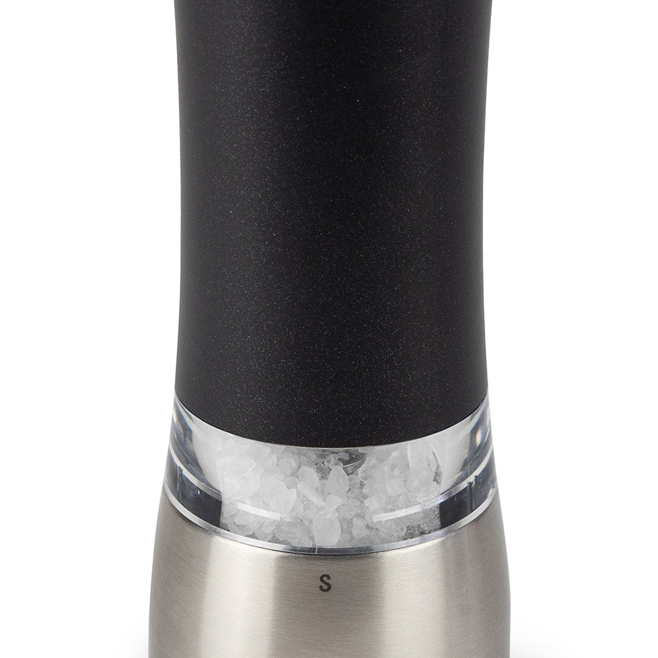 Peugeot Daman Electric Salt Mill, Iridescent Black, 7 Inch