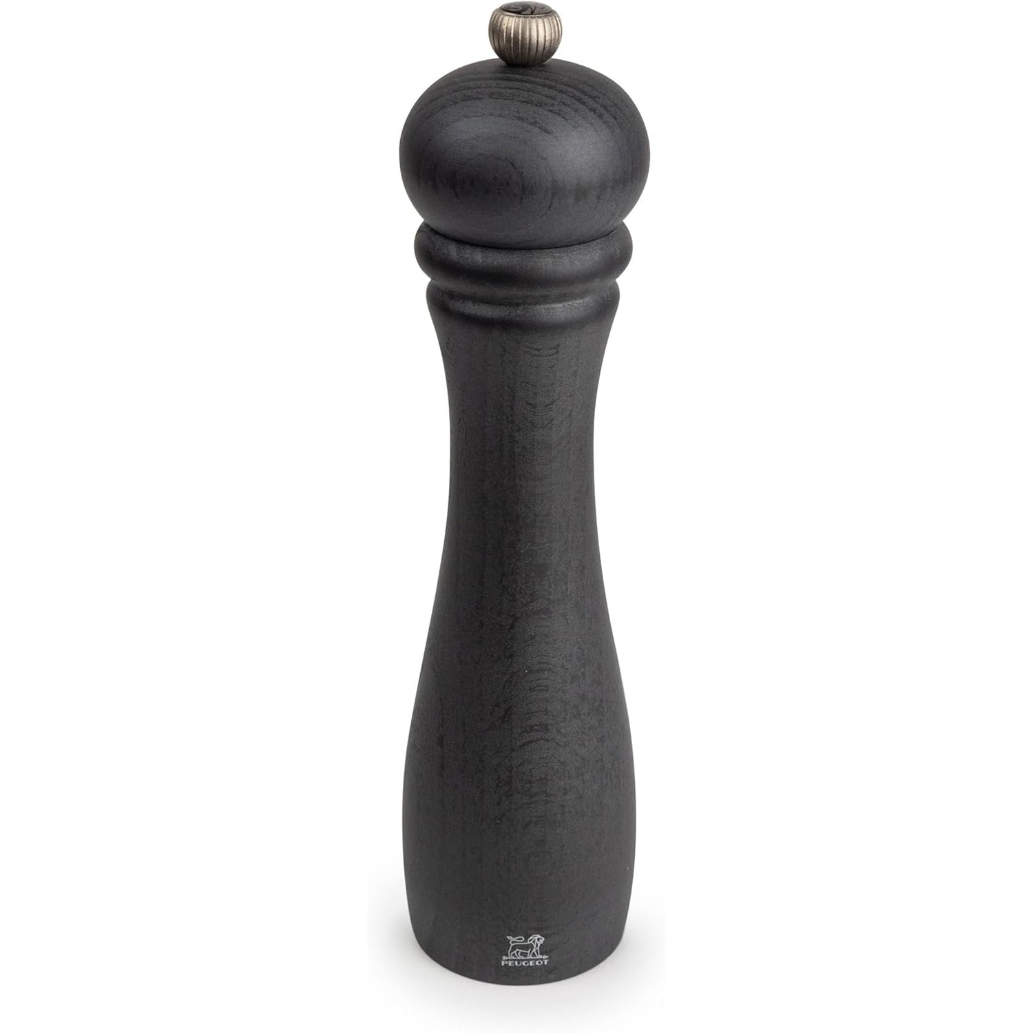 Peugeot Checkmate 10-Inch Beechwood Salt Mill, Black