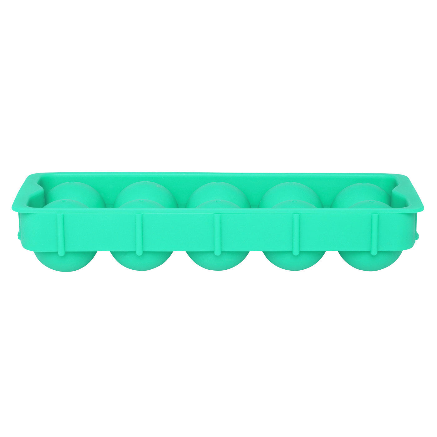 HIC Silicone Cannonball Sphere Whiskey Ice Ball Mold Tray, Vintage Blue