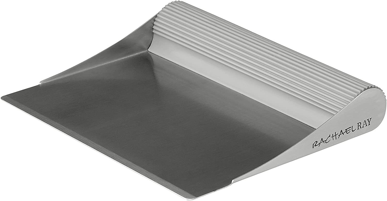Rachael Ray Tools & Gadgets Cucina Stainless Steel Bench Scrape, Sea Salt Gray