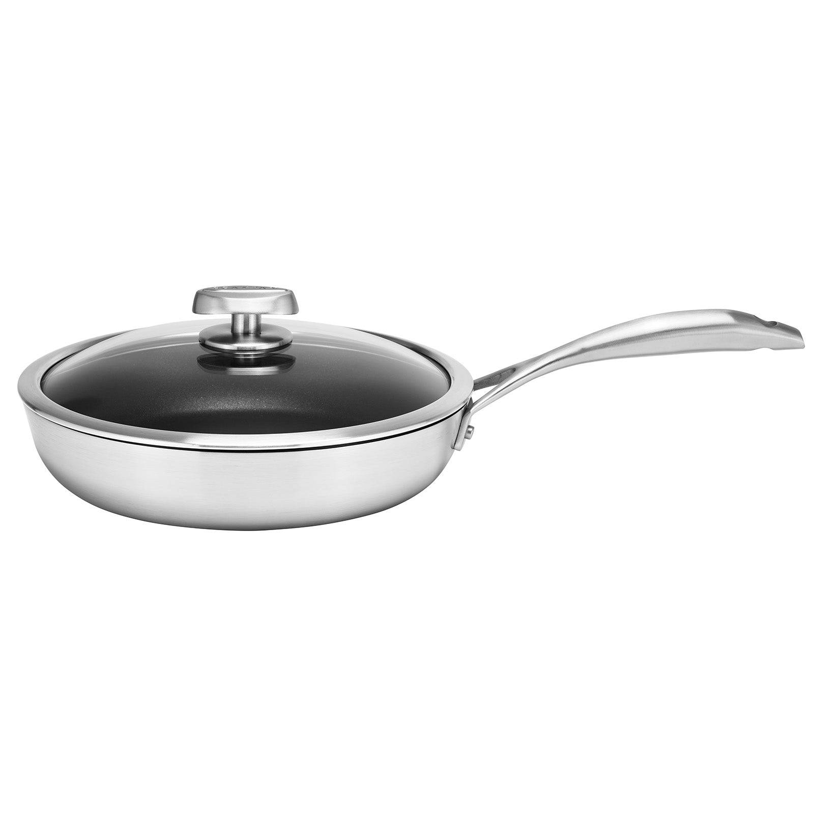 Scanpan CS+ 3-Quart Covered Saute Pan, Stainless Steel Nonstick, Induction Ready