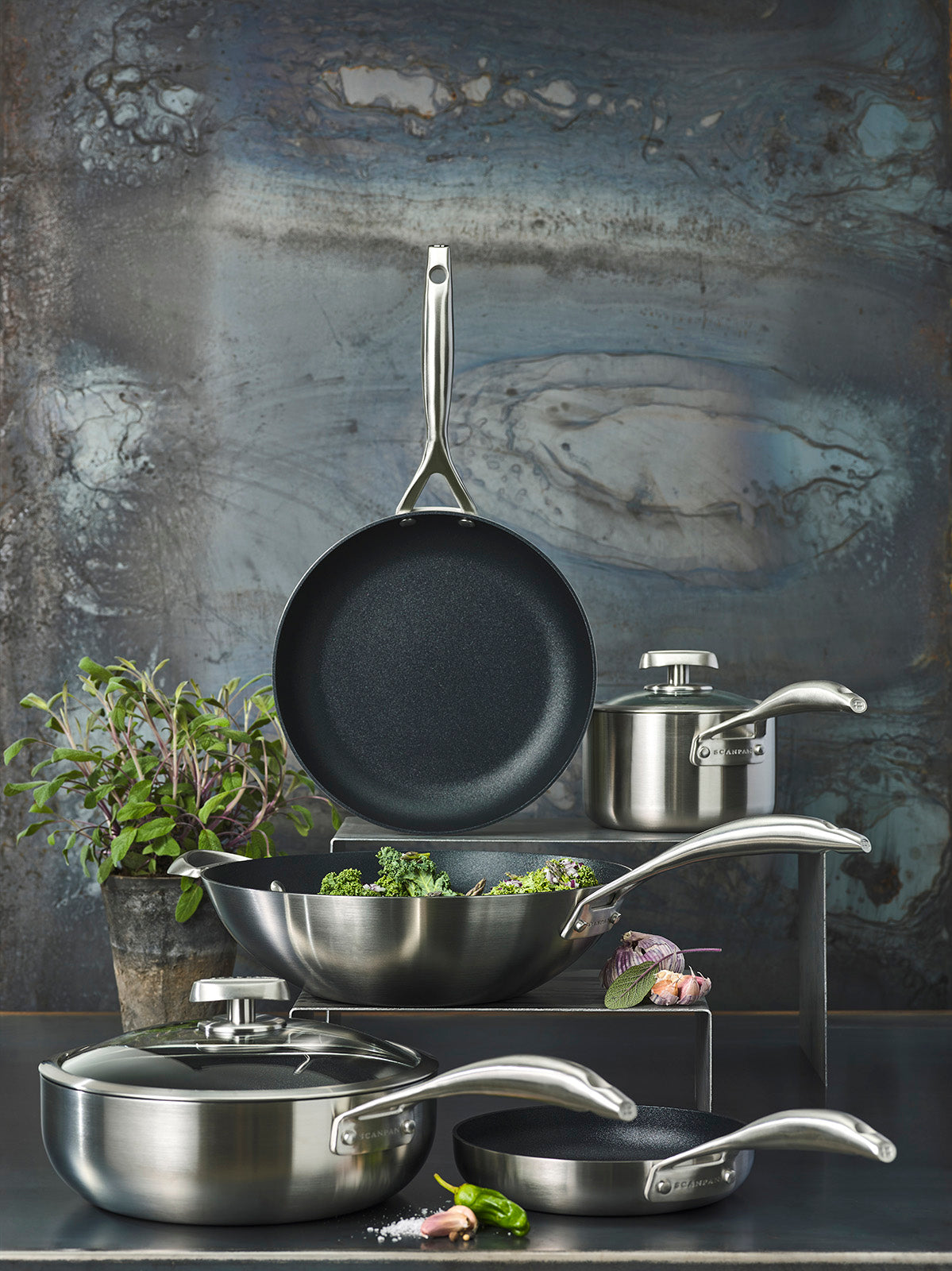 Scanpan CS+ 2-Quart Covered Saucepan, Stainless Steel Nonstick, Induction Ready