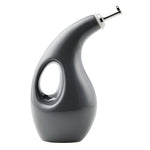 Rachael Ray Glazed Ceramic EVOO Olive Oil Bottle Dispenser with Spout, Gray