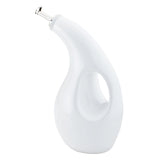 Rachael Ray Glazed Ceramic EVOO Olive Oil Bottle Dispenser with Spout, White