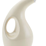 Rachael Ray Glazed Ceramic EVOO Olive Oil Bottle Dispenser with Spout, Almond