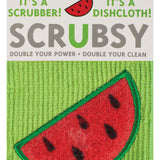 MU Kitchen Scrubsy Dish Cloth and Scrubber, Watermelon