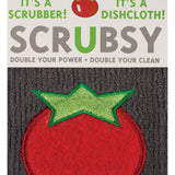 MU Kitchen Scrubsy Dish Cloth and Scrubber, Tomato