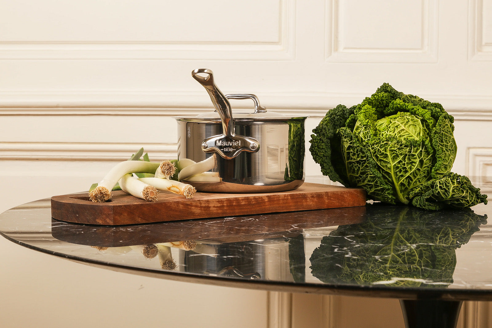 Mauviel M'Cook 0.8 qt. Stainless Steel Saucepan & Lid