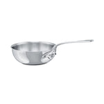Mauviel M'Cook 2.1 qt. Stainless Steel Curved Splayed Saute Pan with Lid