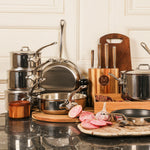 Mauviel M'Cook 5-Ply Stainless Steel Roasting Pan With Rack and Cast Stainless Steel Handles, 15.7 x 11.8-in