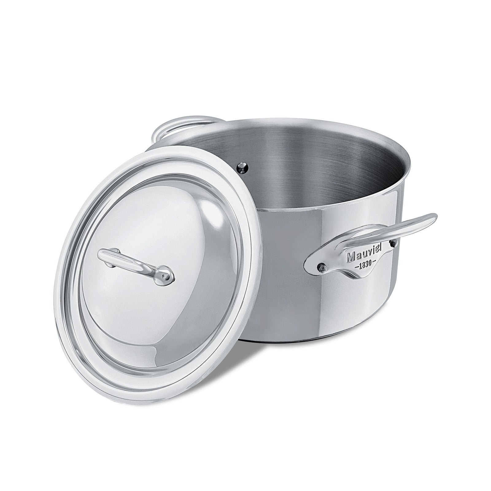 Mauviel M'Cook 1.9 qt. Stainless Steel Stewpan & Lid
