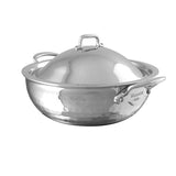 Mauviel M'elite 3.2 Quart Splayed Saute Pan & Lid, Cast Stainless Steel Handle