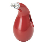 Rachael Ray Glazed Ceramic EVOO Olive Oil Bottle Dispenser with Spout, Classic Red