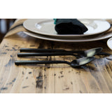 Fortessa Arezzo Brushed Black 18/10 Stainless Flatware Set, 20-Piece