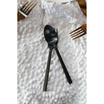 Fortessa Arezzo Brushed Black 18/10 Stainless Flatware Set, 5-Piece