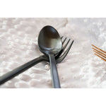 Fortessa Arezzo Brushed Black 18/10 Stainless Flatware Set, 20-Piece