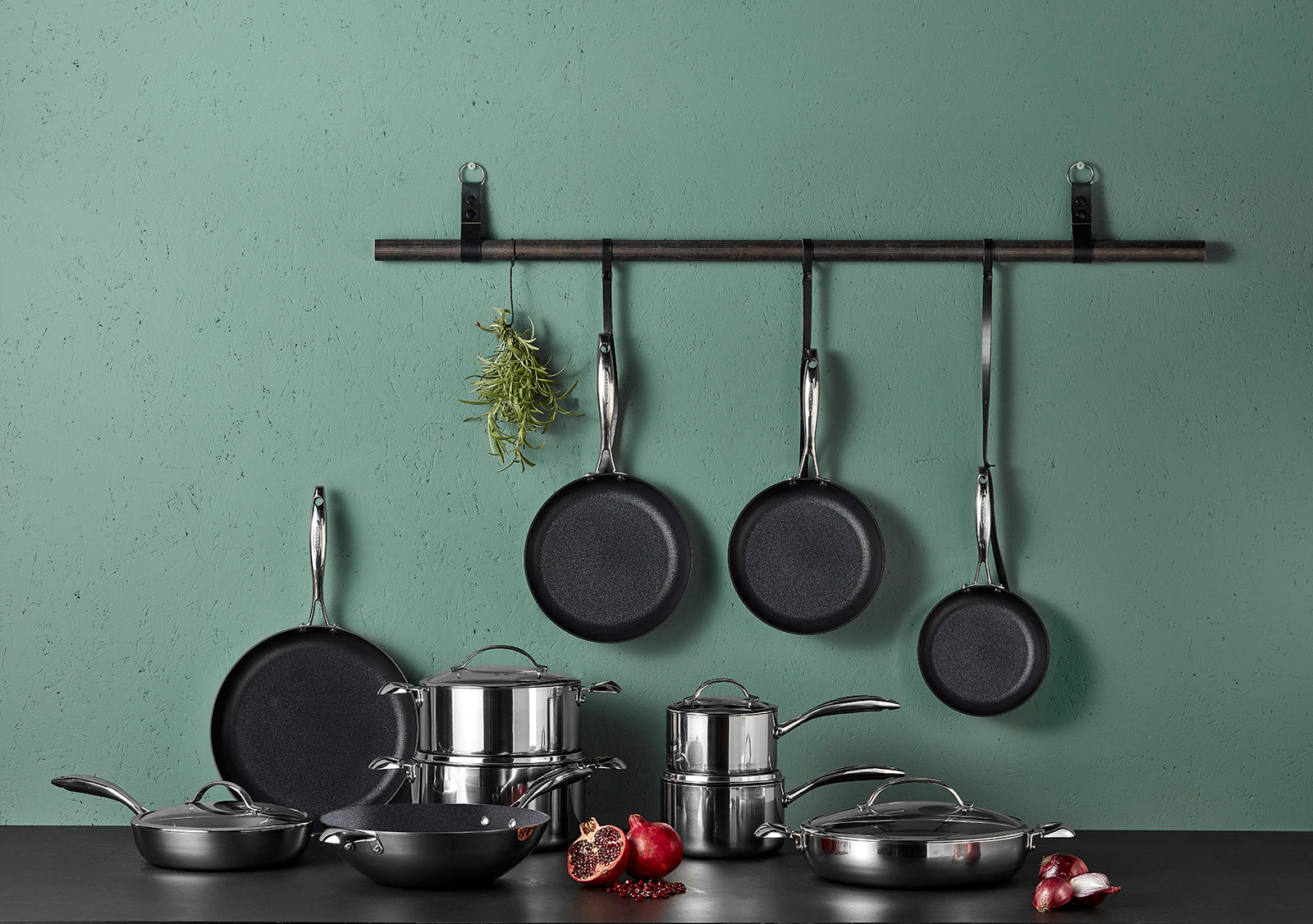 Scanpan Haptiq Stainless Steel Nonstick 8-Inch & 10.25-Inch Fry Pan Set