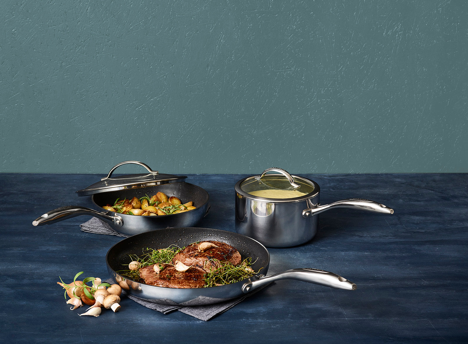 Scanpan Haptiq Stainless Steel 10 Piece Cookware Set