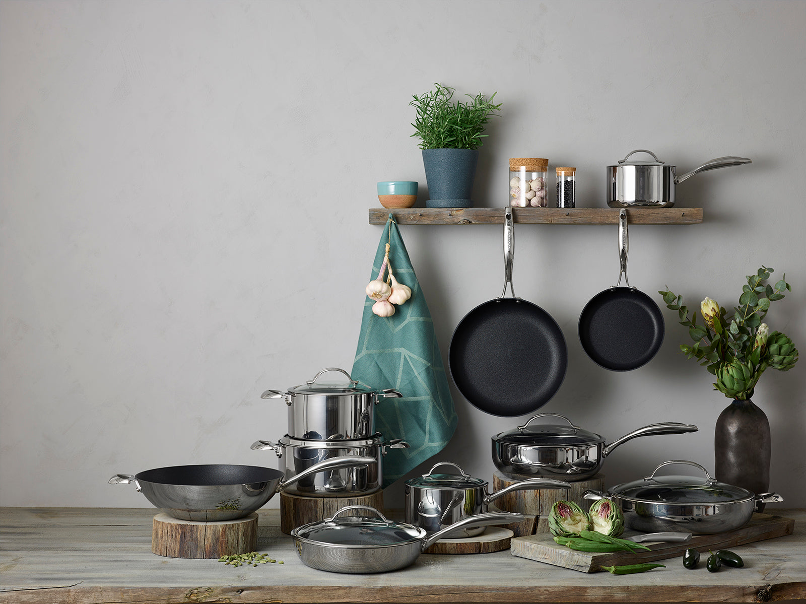 Scanpan Haptiq Stainless Steel Nonstick 2 Qt. Covered Saucepan