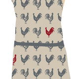 MU Kitchen Adjustable Cotton Designer Apron, 35-Inches, Hen House