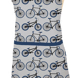 MU Kitchen Adjustable Cotton Designer Apron, 35-Inches, Biking