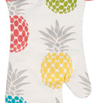 MU Kitchen 100% Cotton Terry-Lined Designer Oven Mitt, 13-Inch