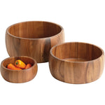 Frieling Acacia Wood Calabash Bowl, Small 2.5-Inch x 7-Inch Diameter