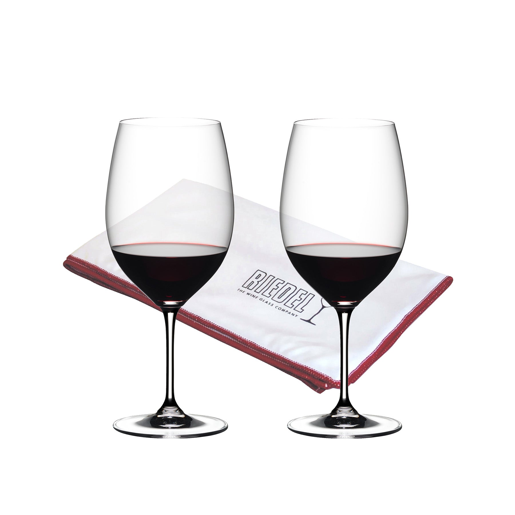 Riedel Vinum Cabernet Sauvignon/Merlot 2 Piece Wine Glass Set with Polishing Cloth