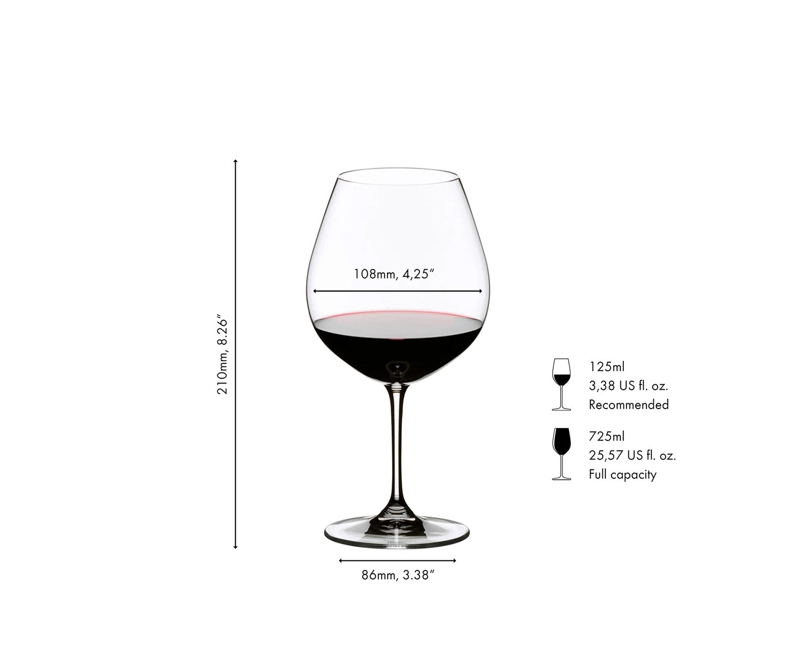 Riedel Vinum Pinot Noir Wine Glass, Set of 2