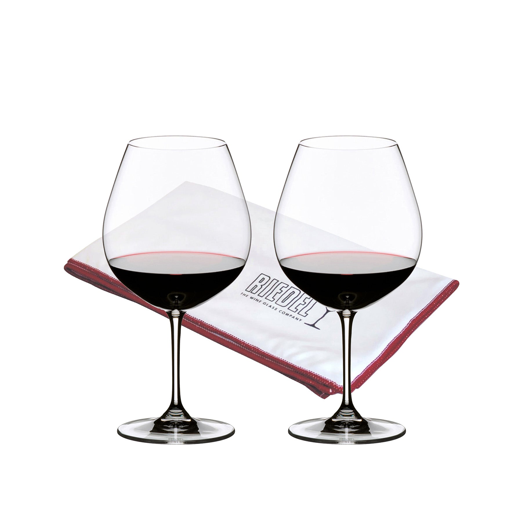 Riedel Vinum Pinot Noir 2 Piece Wine Glass Set with Polishing Cloth