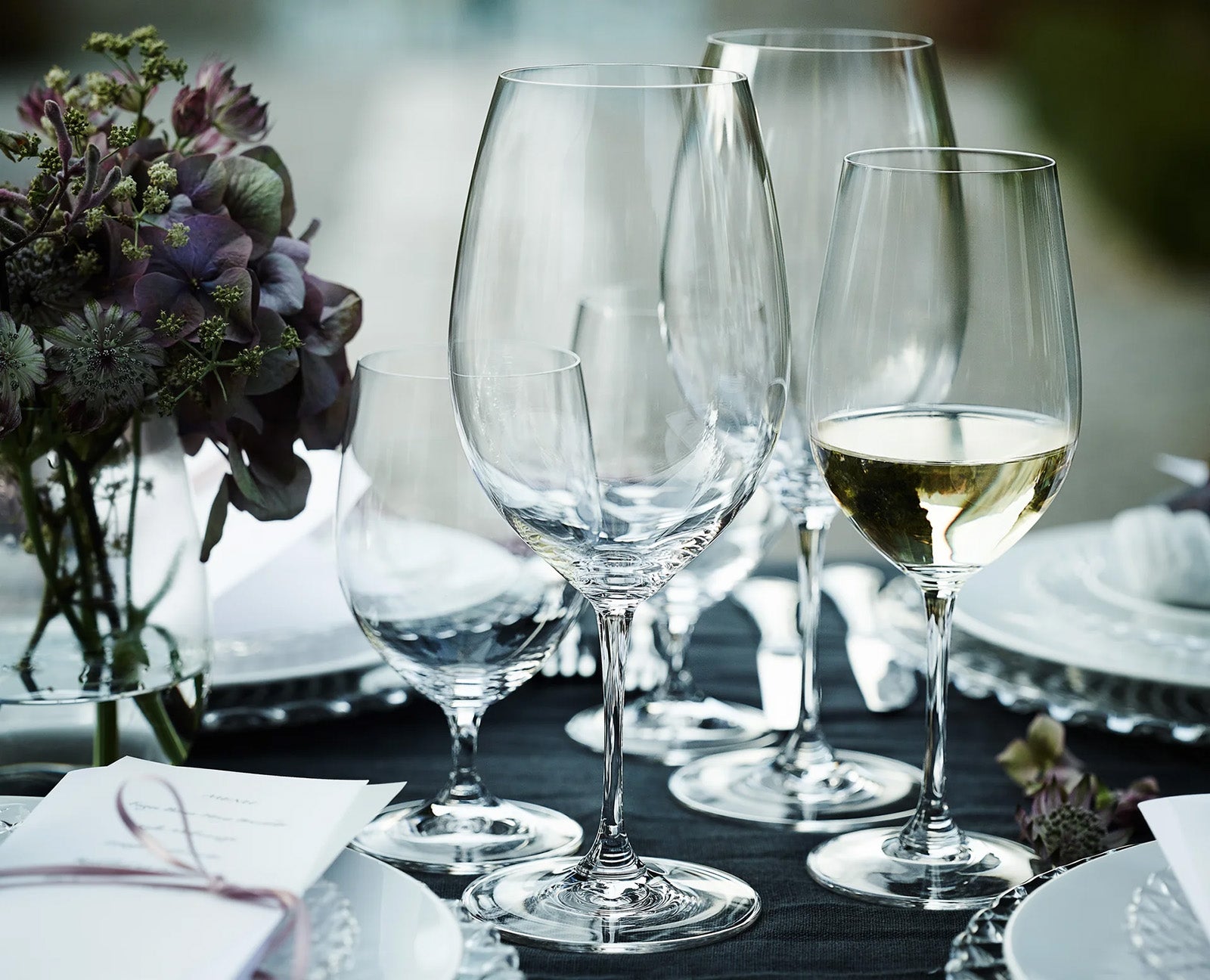 Riedel Vinum Champagne Flute 2 Piece Glass Set with Polishing Cloth