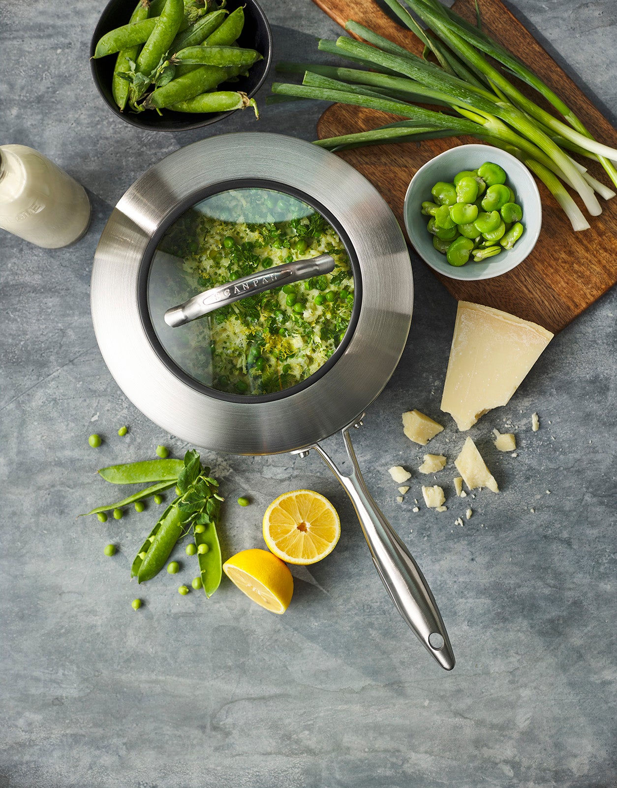 Scanpan CTX 4 Quart Nonstick Deep Saute Pan With Lid, 10.25 Inch, Stainless Steel