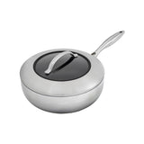 Scanpan CTX 4 Quart Nonstick Deep Saute Pan With Lid, 10.25 Inch, Stainless Steel