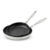 Scanpan CTX 2 Piece Nonstick Fry Pan Set, 8" & 10.25", Stainless