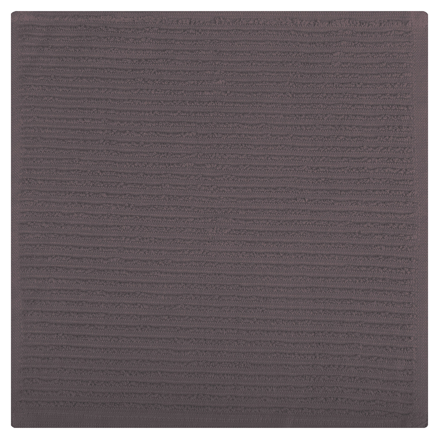 MU Kitchen 100% Cotton Ridged Dish Cloth, 12 x 12 Inches, Platinum