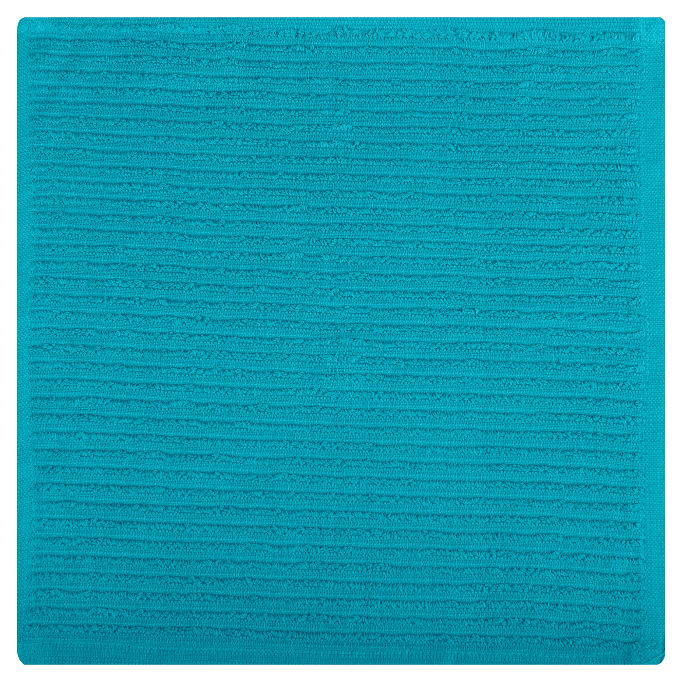 MU Kitchen 100% Cotton Ridged Dish Cloth, 12 x 12 Inches, Aquamarine