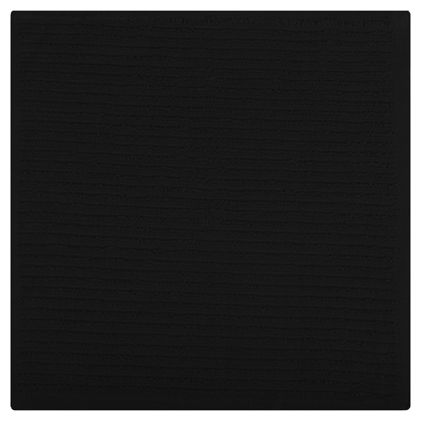 MU Kitchen 100% Cotton Ridged Dish Cloth, 12 x 12 Inches, Onyx