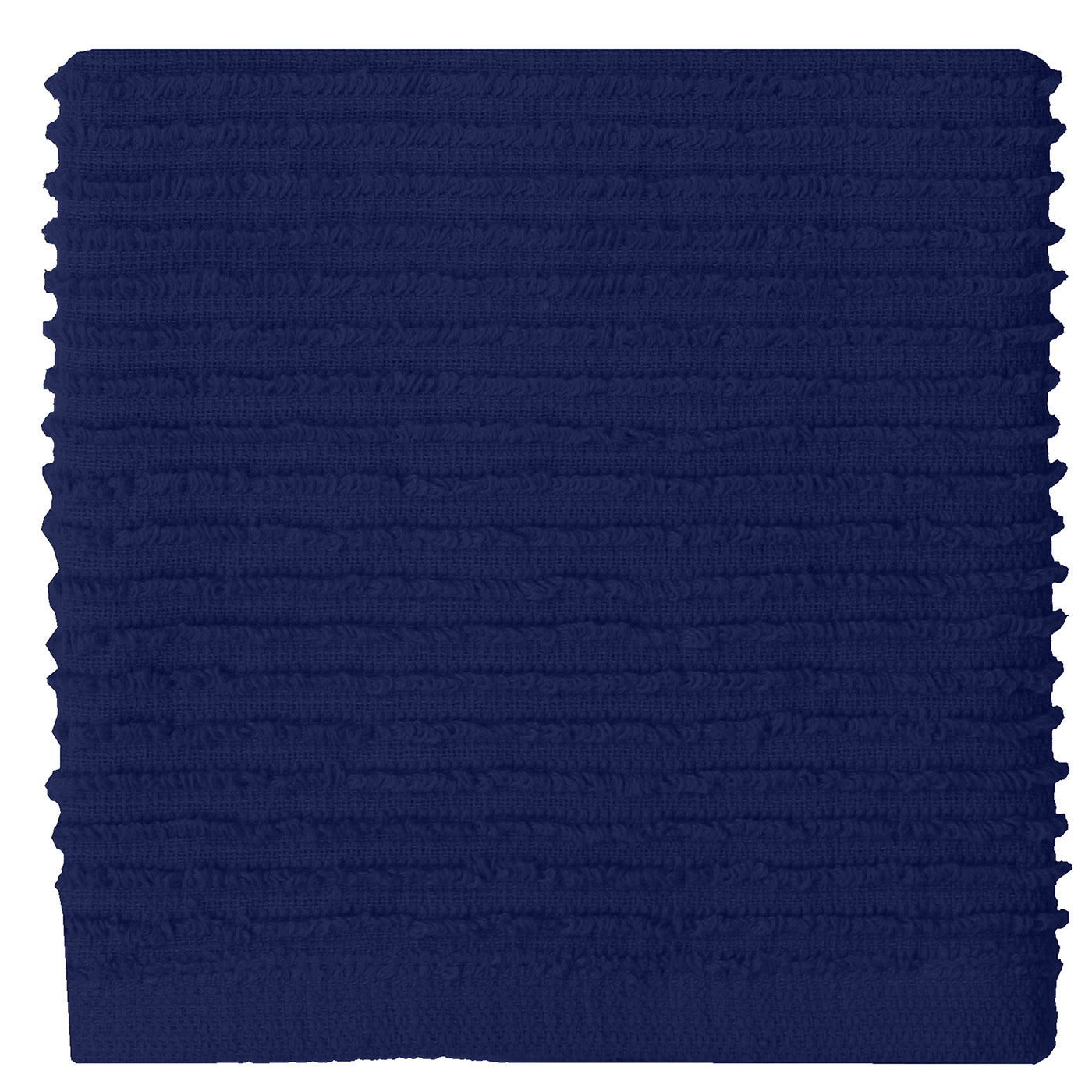 MU Kitchen 100% Cotton Ridged Dish Cloth, 12 x 12 Inches, Ink Blue