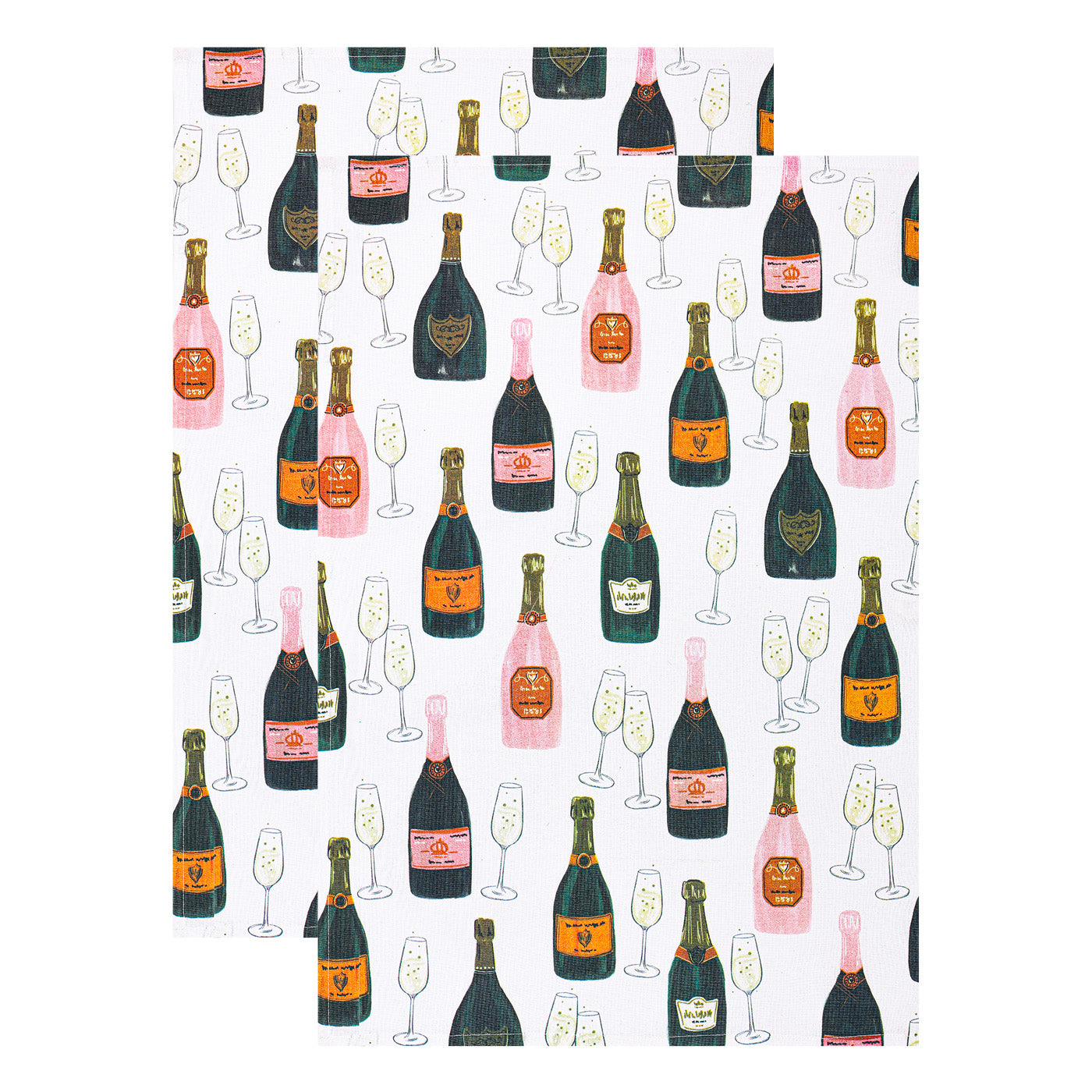 MU Kitchen Designer Cotton Dish Towel, Set of 2, Bubbly