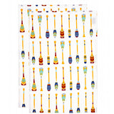 MU Kitchen Designer Cotton Dish Towel, Set of 2, Oars & Paddles