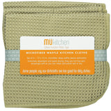MU Kitchen 12" x 12" Waffle Microfiber Dish Cloth Set Of 3, Pebble