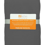 MU Kitchen 17-Inch x 25-Inch Waffle Microfiber Dishtowel, Set Of 2, Cadet Gray