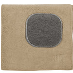 MU Kitchen 12" x 12" Microfiber Dish Cloth With Scrubber, Flax