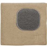 MU Kitchen 12" x 12" Microfiber Dish Cloth With Scrubber, Flax