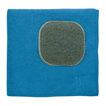 MU Kitchen 12" x 12" Microfiber Dish Cloth With Scrubber, Blueberry
