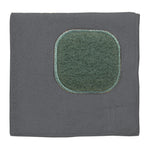 MU Kitchen 12" x 12" Microfiber Dish Cloth With Scrubber, Stainless