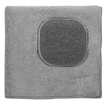 MU Kitchen 12" x 12" Microfiber Dish Cloth With Scrubber, Nickel
