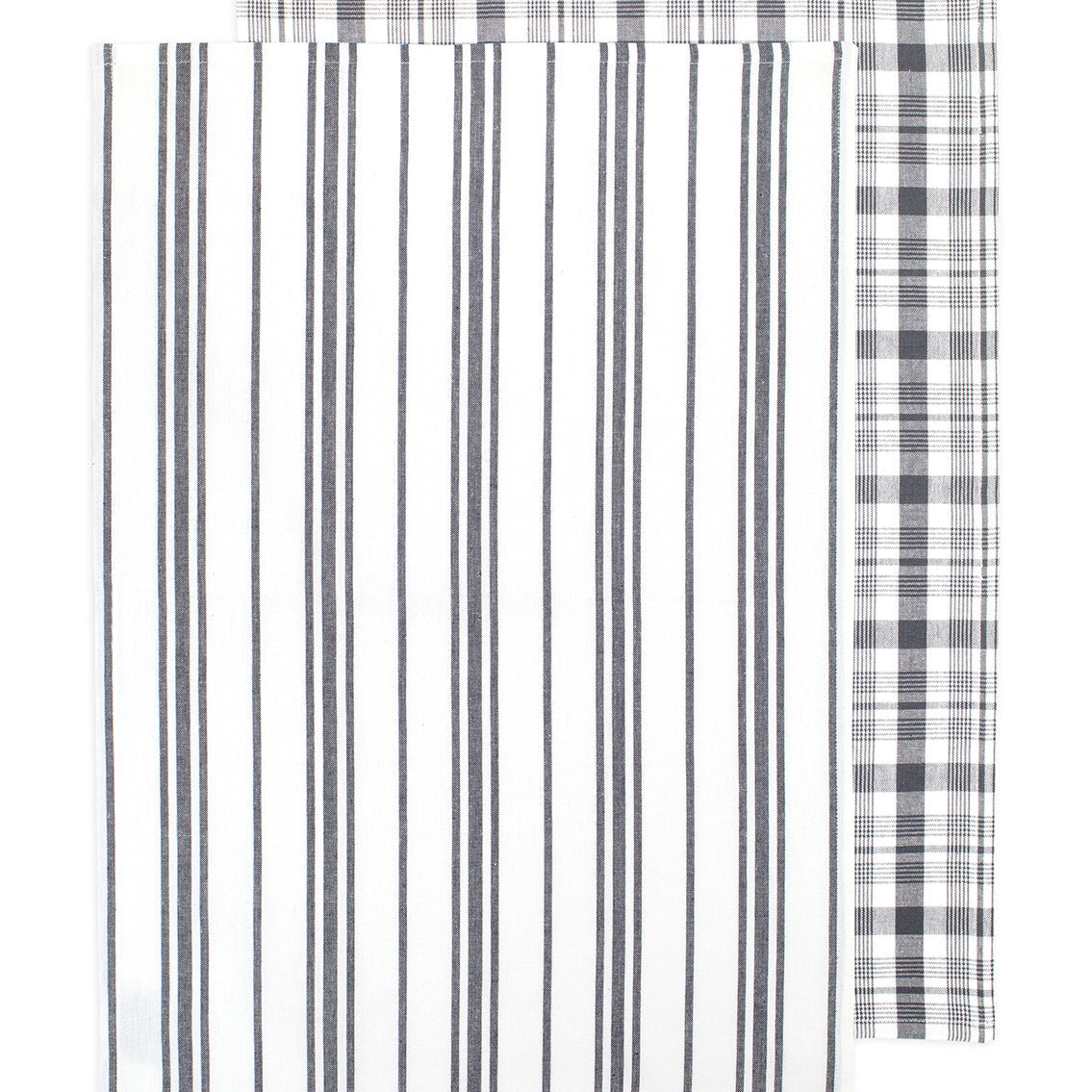 MU Kitchen 100% Cotton Farmhouse Dishtowel, Set of 2, 19 by 28-Inches, Stainless