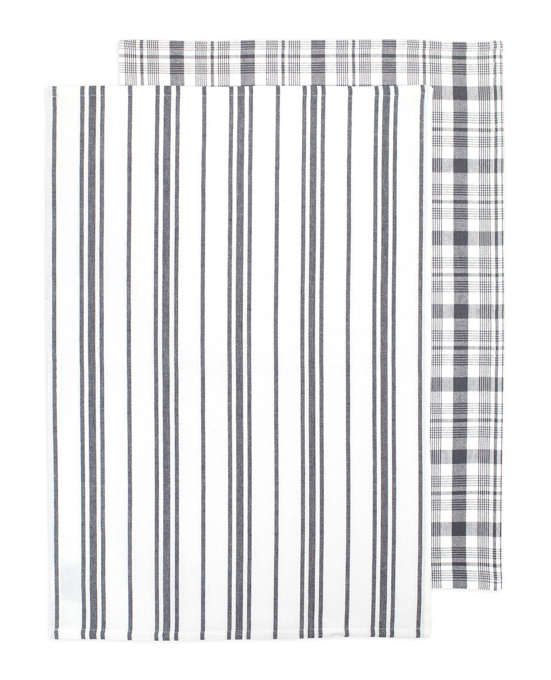 MU Kitchen 100% Cotton Farmhouse Dishtowel, Set of 2, 19 by 28-Inches, Stainless